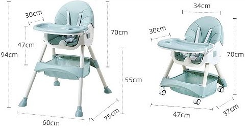 Baby foldable High chair assembly