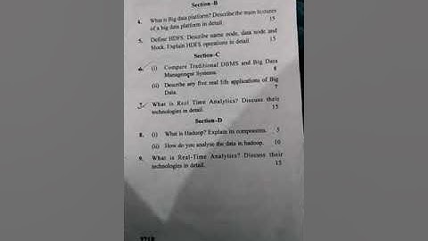Big Data Analytics Question Paper