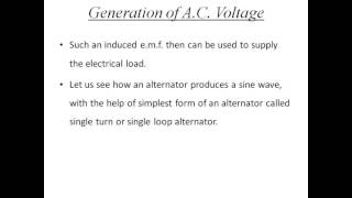 Generation of AC Voltage: Engineering Homework Help by Classof1.com