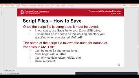 Script Files in MATLAB