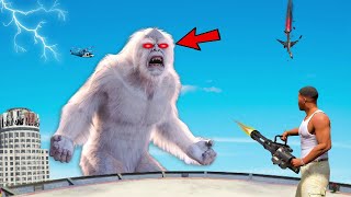 Giant YETI Attacked AND Destroys LOS SANTOS In GTA 5 Part 2 | YETI vs FRANKLIN