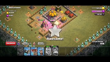 Clash of CLANS Attack with hero king and queen on Sharp Aquos r3