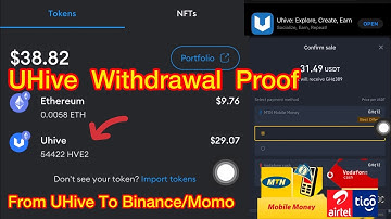 Live withdrawal proof from UHive to Binance and Momo/ Free paying platform #makingmoneyonline