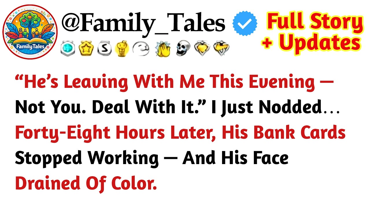 “He’s Leaving With Me Tonight — Not You. Deal With It.” I Just Nodded… 48 Hours Later, His Bank Card
