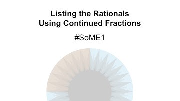 [SoME1] Listing the Rationals Using Continued Fractions