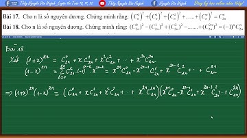 Đại số 11|Chương 2|Bài toán tính tổng trong nhị thức Niuton (Newton)-phần 6|Thầy Nguyễn Văn Huỳnh