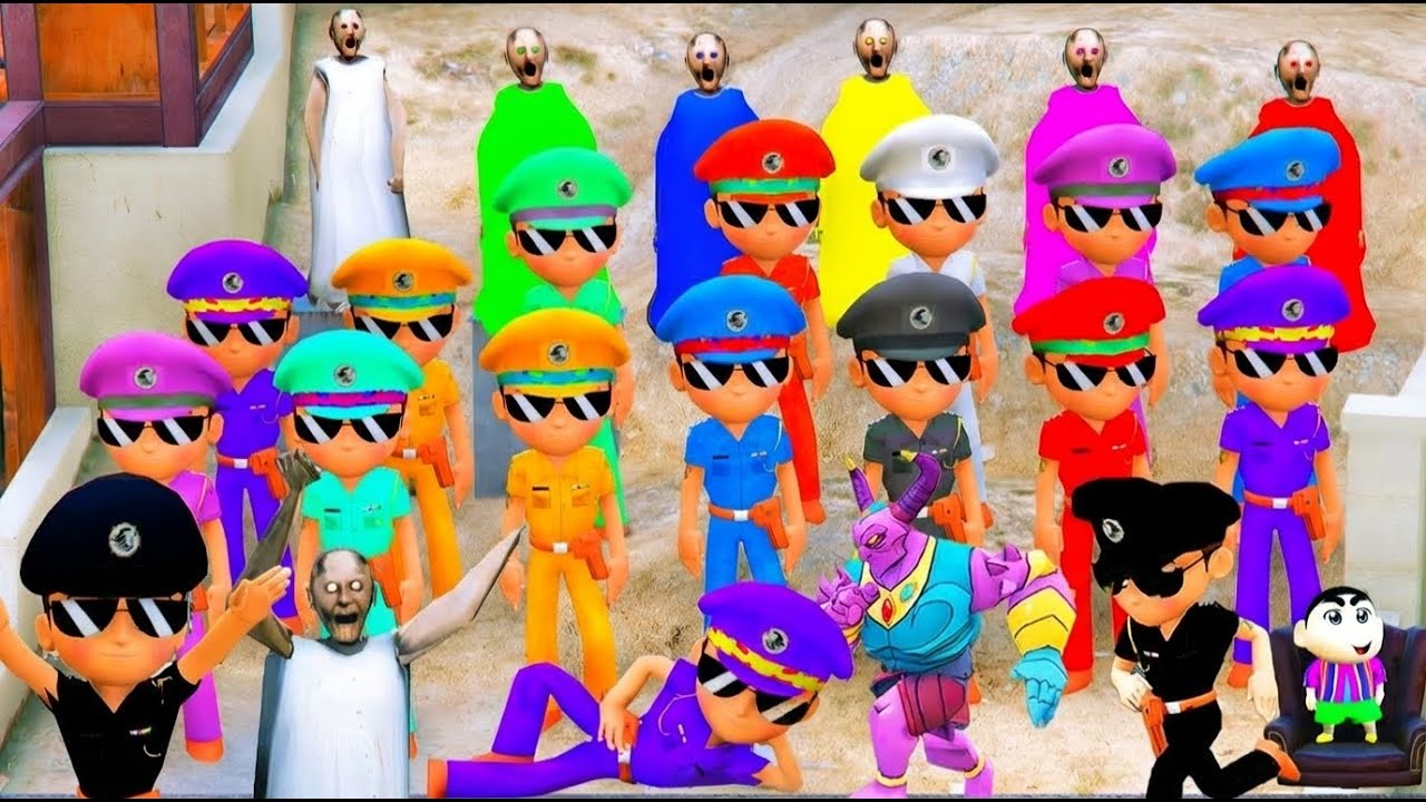 😁🤣 Granny House Shinchan Grand Party Full Masti Little Singham Entry | GTA 5 Gameplay