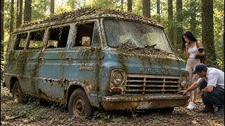 1965 Dodge A100 Sportsman Full Restoration 😱 | Abandoned & Rusty to Stunning Classic Van | ASMR🔥