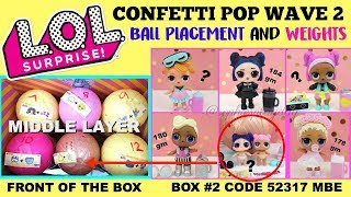 LOL Surprise Confetti Pop WAVE 2 Series 3 Ball Placement and Weight Hacks Twins lil Dusk lil Dawn