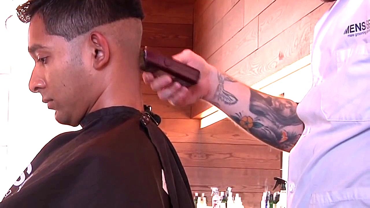 Perfect Pompadour Fade Haircut And Style At Mens Spa Salon in Minneapolis -  Haircut ASMR - YouTube