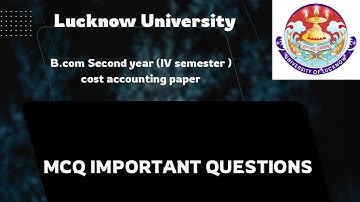 Cost Accounting MCQ Lecture(English and Hindi)| Important Questions | B.com and M.com| part -2