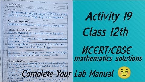 Maths Lab Activity 19 Class 12// Maths Lab Practical Class 12//Activity Solution// CBSE board #file