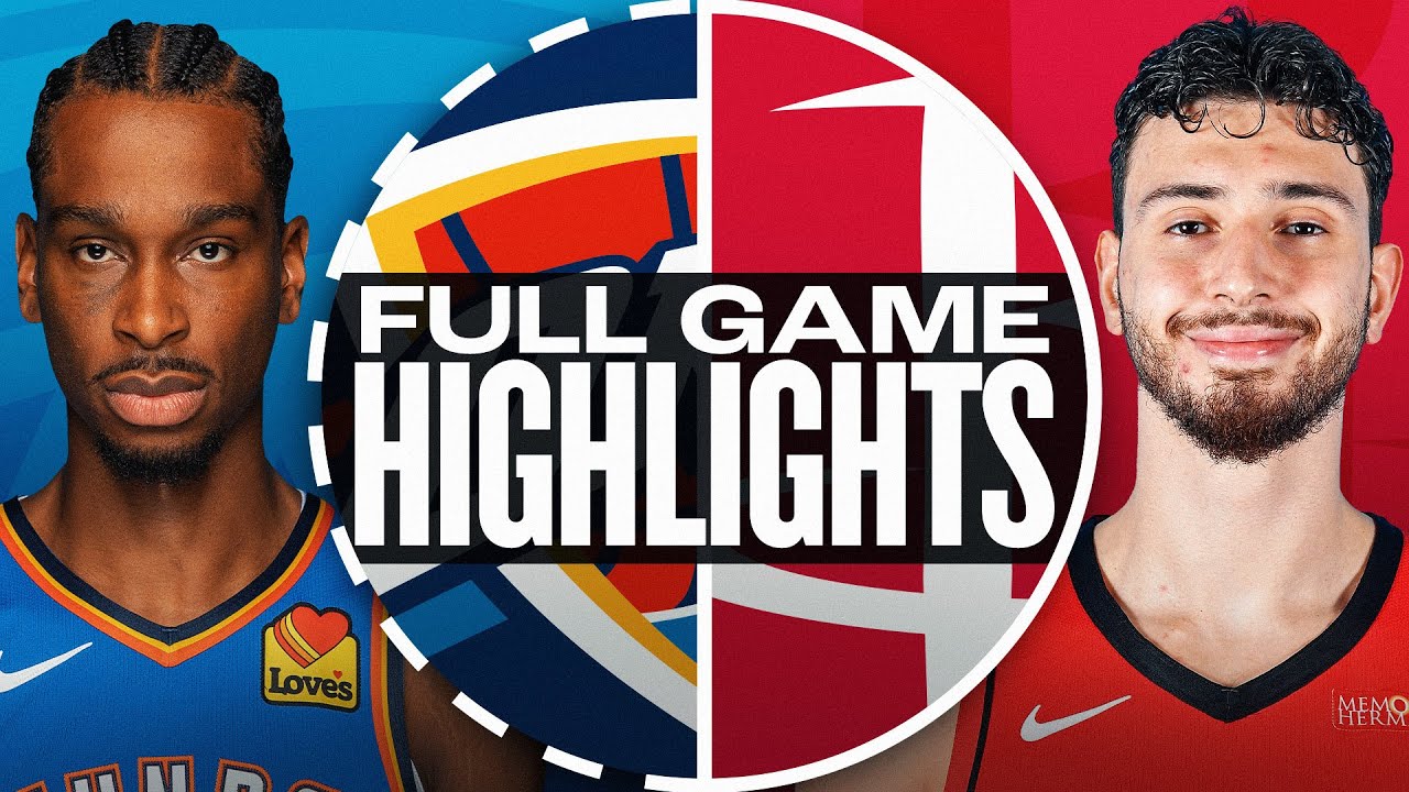 Gorgeous Thunder 111-91 Rockets (jan 15, 2026) Game Recap Background for Desktop Gorgeous Thunder 111-91 Rockets (jan 15, 2026) Game Recap Background for Desktop