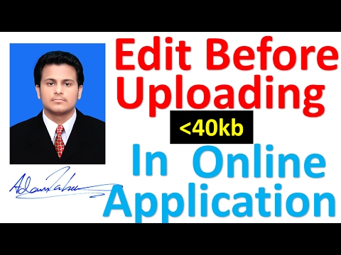 How to edit scanned photo and signature before submitting any online application.