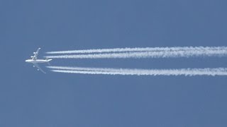 Kalitta 747-481F Contrails Kuwait To Columbus N401Kz