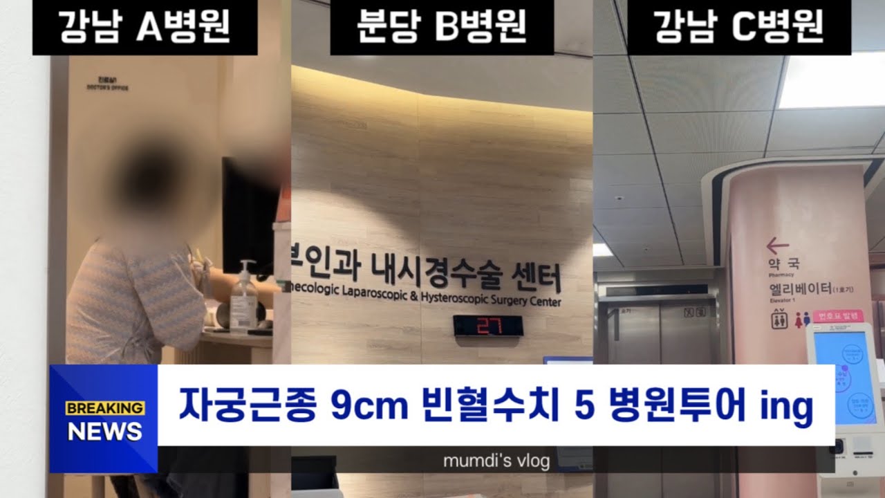 자궁근종 수발놈 브이로그 | 빈혈수치5 수혈 2트 | 로봇vs복강경vs개복 | 병원 상담만 3군데 그녀의 선택은...