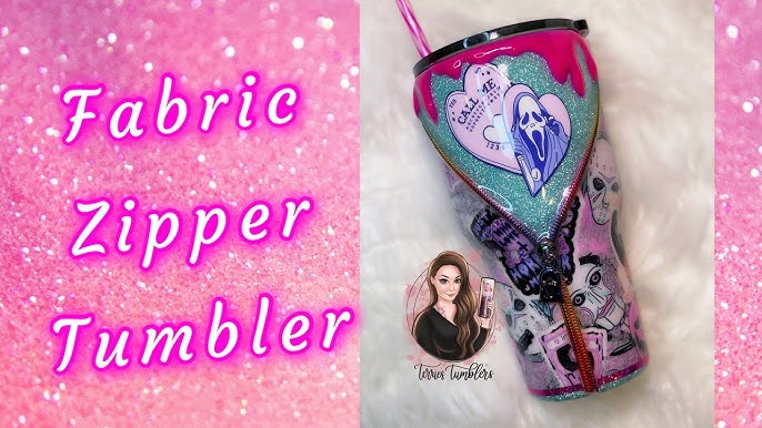 Designer Inspired Zipper Glitter Tumbler – Moxie Makers Co.