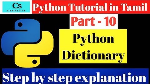 Python Tutorial in Tamil || Part -10 || Python Dictionary Comprehension