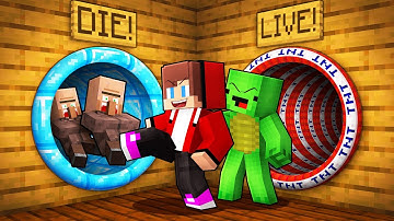 Mikey & JJ vs Villagers : Choose the Right Slide in Minecraft (Maizen)