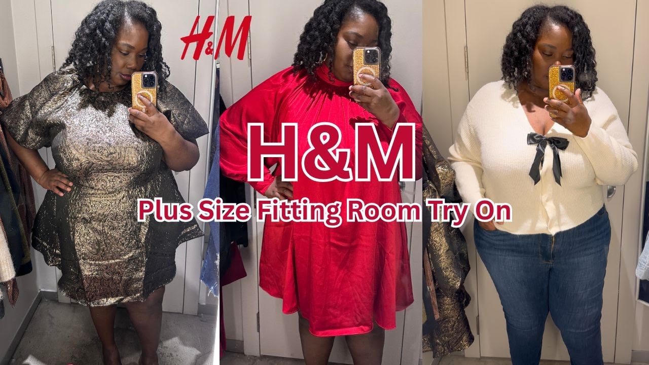 H&M Plus Size Fitting Room Try On | Cute Fall & Holiday Fashion