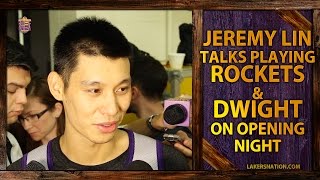 Lakers Practice: Jeremy Lin Talks Dwight Howard, Houston Rockets, Opening Night