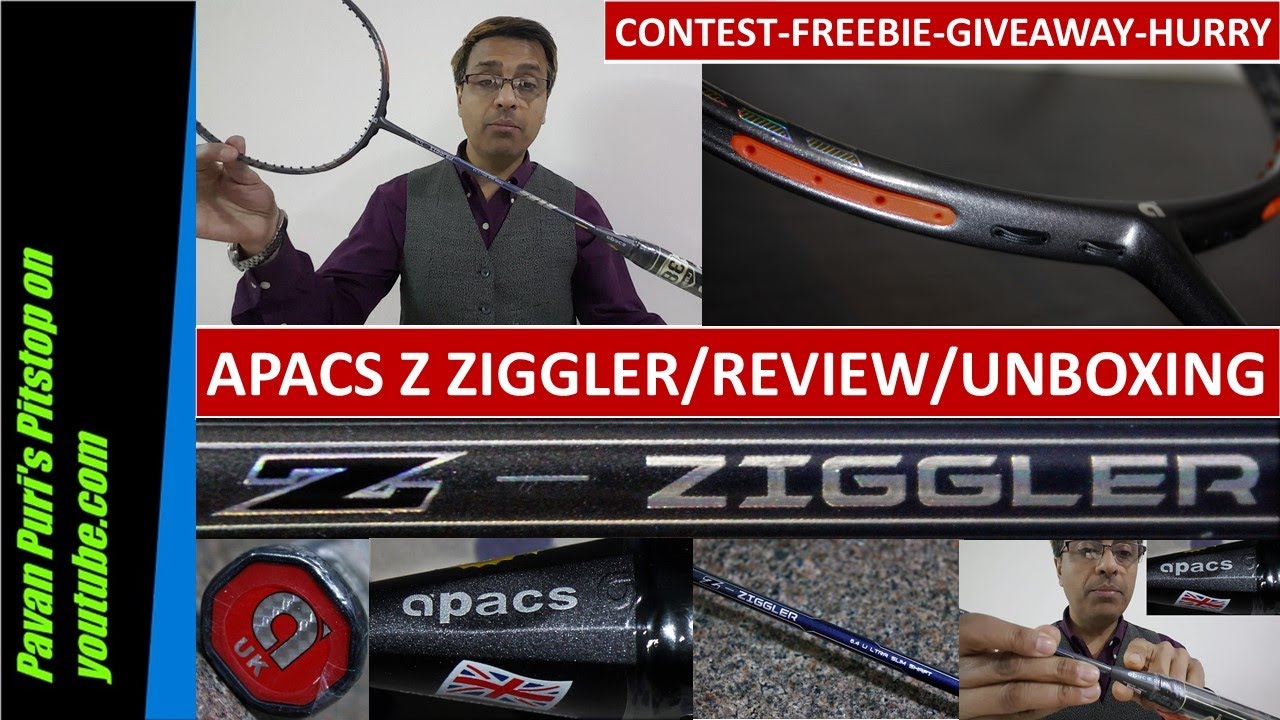 APACS Z ZIGGLER Badminton Racket UNBOXINGReviewZ-ZigglerEnglishHindiCONTEST-GIVEAWAY-FREEBIE🔥🔥🔥 