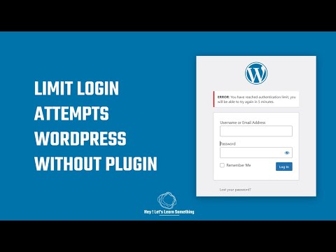 WordPress Security: Limit login attempts without using any plugins | brute force attack | 2022