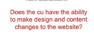 IT Audit 37 Feedback Benchmarks