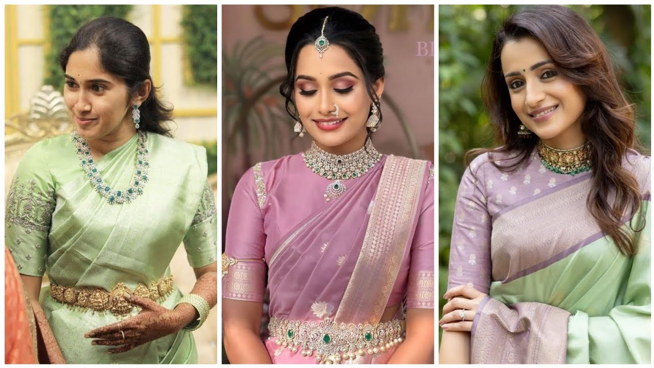 Latest High Neck Blouse Designs for  Silk Saree 2025|| Latest Boat Neck Designs||