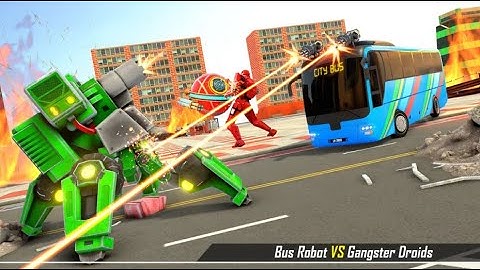 Fireball Bus Robot Game: Robot Transforming Games Sugar Rush Games Android Gameplay