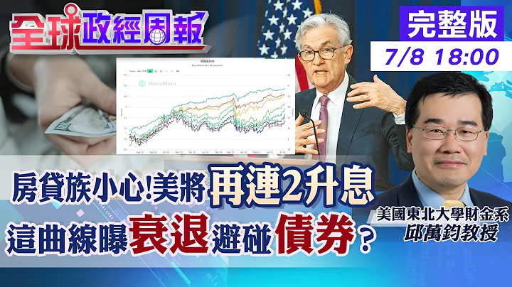 【全球政经周报】房贷族高利率至少到2025年!美示警今明2年不降息.再连续式升息原因 这曲线创40年最严重!经济衰退逼近?股市疯涨变盘?可否进场买债券?20230708 @CtiFinance - 天天要闻