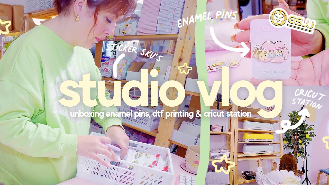 STUDIO VLOG Unboxing Enamel Pins From GS JJ Investing In A New DTF STUDIO VLOG Unboxing Enamel Pins From GS JJ Investing In A New DTF
