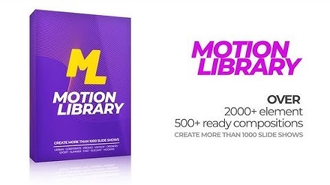 Motion Library Pack | After Effects Template | Elements