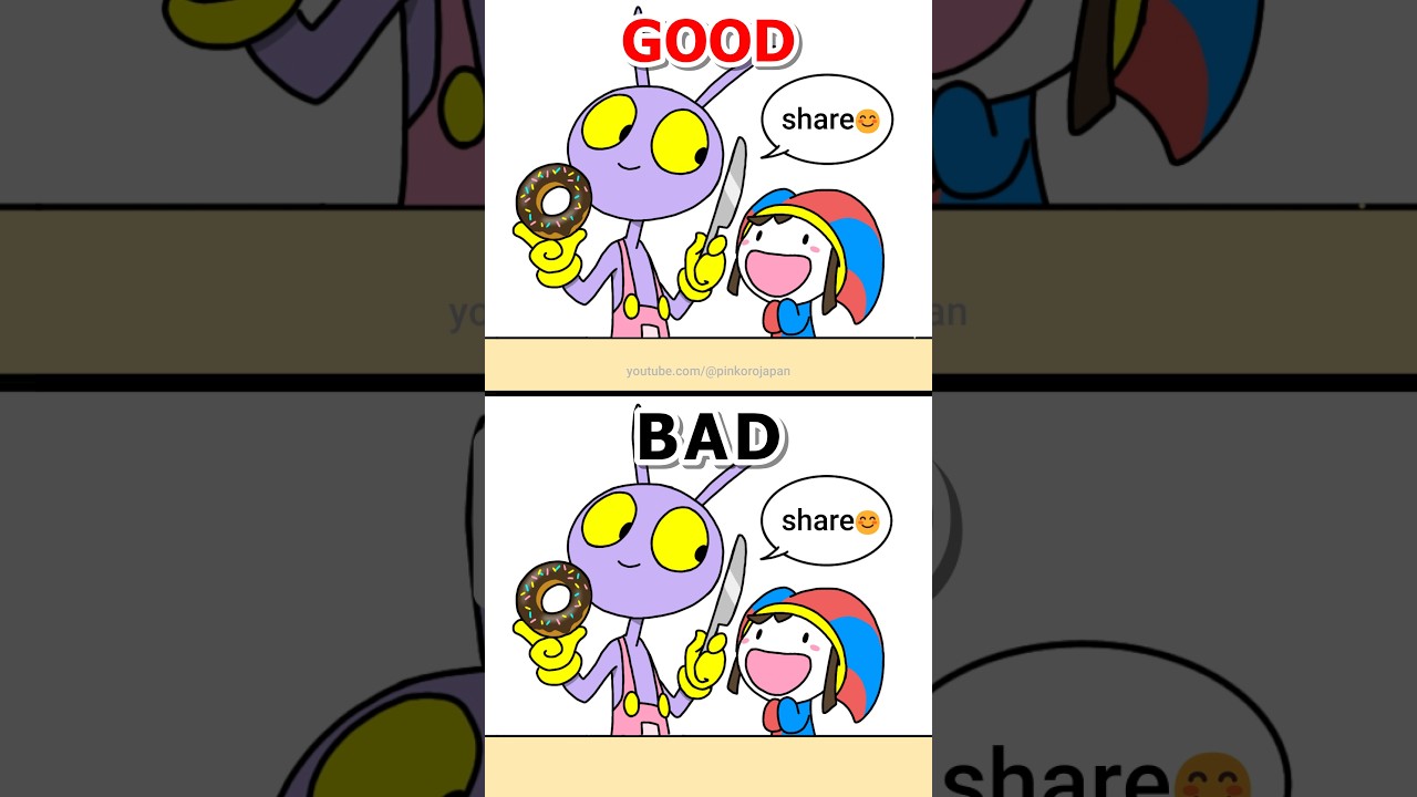 The Good Ending VS The Bad Ending2😅JAX x Baby POMNI Funny Share Animation #friendship #shorts #share