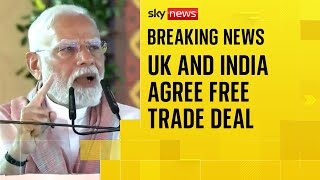 Reduced tariffs on whisky and gin as UK and India strike 'historic' trade deal