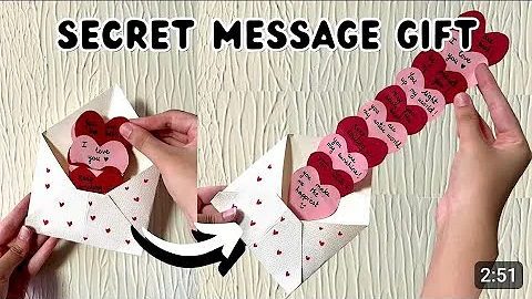 Heart Secret Message Gift For Boyfriend/Girlfriend/Bestfriend On Valentine's Day 3D Paper Crafts.
