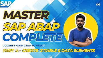 MASTER SAP ABAP(CREATE ZTABLE & DATA ELEMENTS)-Part 4 (URDU/HINDI)