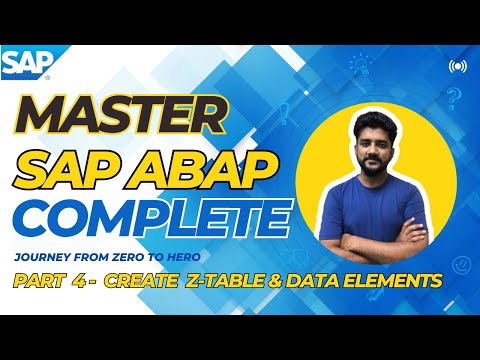 MASTER SAP ABAP(CREATE ZTABLE & DATA ELEMENTS)-Part 4 (URDU/HINDI)