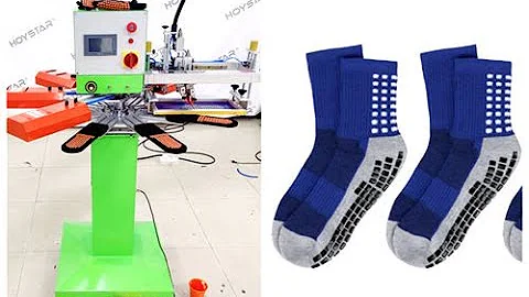 Non Slip Soccer Football Socks Screen Printing Machine With Silicone Dotting