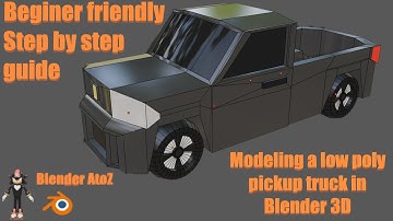 How to make a low poly pickup truck in Blender 3D | Beginner friendly | Step by step