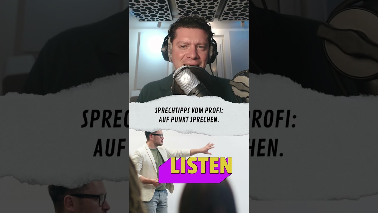 Sprecher Markus K&auml;stle - Sprechtipps - Auf den Punkt sprechen