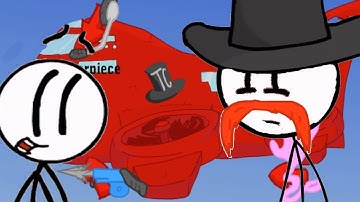 Infiltrating the Airship Stickman Gameplay - Henry Stickman Epic Win Fail Moments
