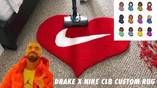 DRAKE X NIKE CLB CUSTOM RUG | Full Detailed Tufting Process (No Talking, ASMR)