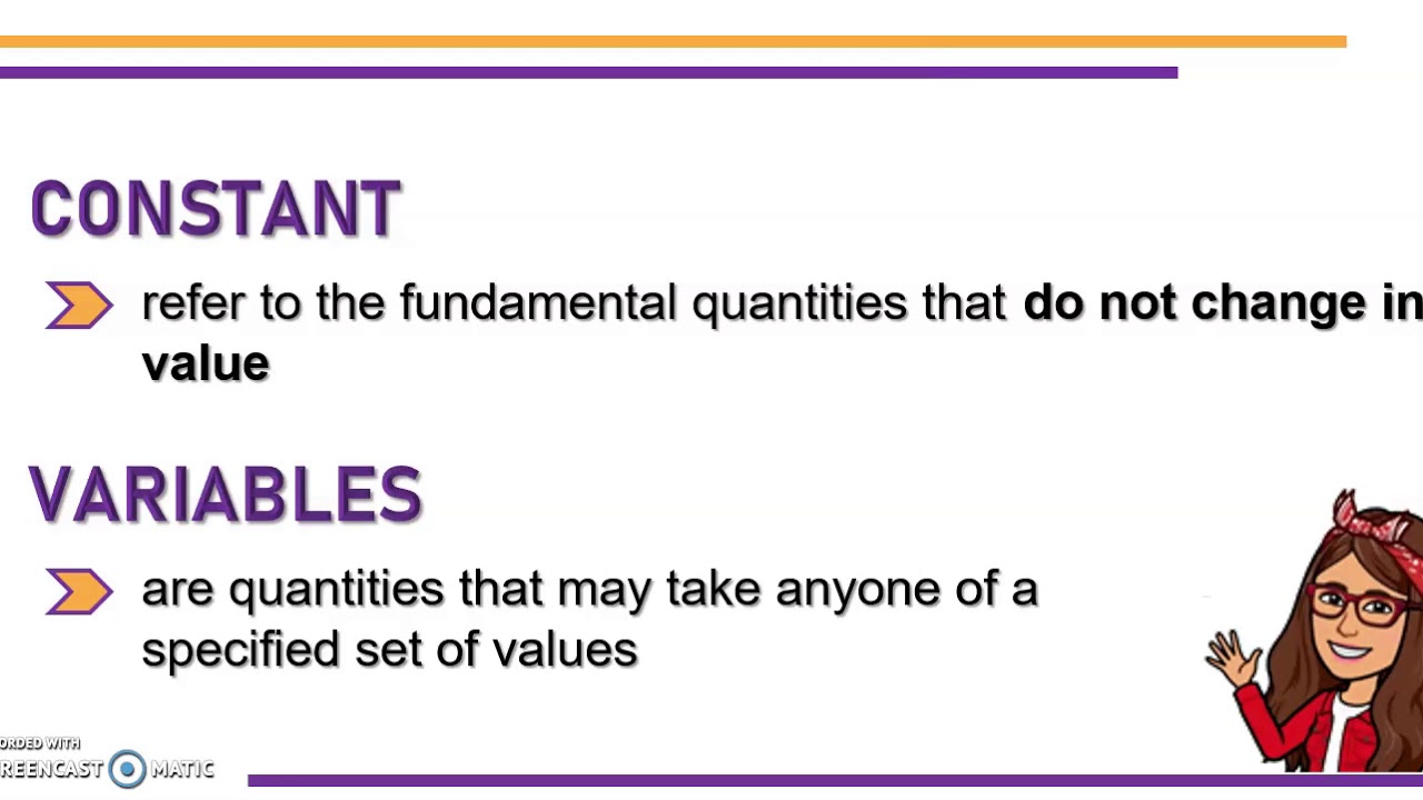 Constant and Variable - YouTube