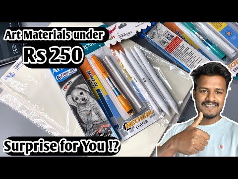 Buying Art Materials Under Rs 250 😍 Surprise for You guys