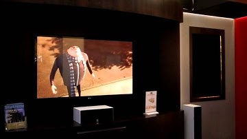 ambx cool RGB LED lighting effects in the Control4 theater at ISE 2013