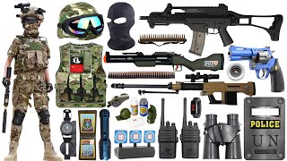 Special police weapon toy set unboxing, G36 rifle, M79 grenade gun, AMR sniper gun, rocket launcher