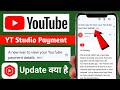 A new way to view your YouTube payment details | youtube new update | yt studio update