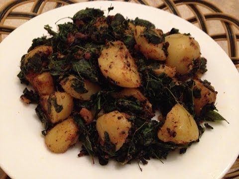Potato Recipes Potato Dmstick Leaves Stir Fry Indian Veg Recipes Monica-11-08-2015
