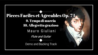 9 & 10 - M. Giuliani - 16 Pieces Faciles Agreables pour la Flute et Guitarre Op.74 - Backing track
